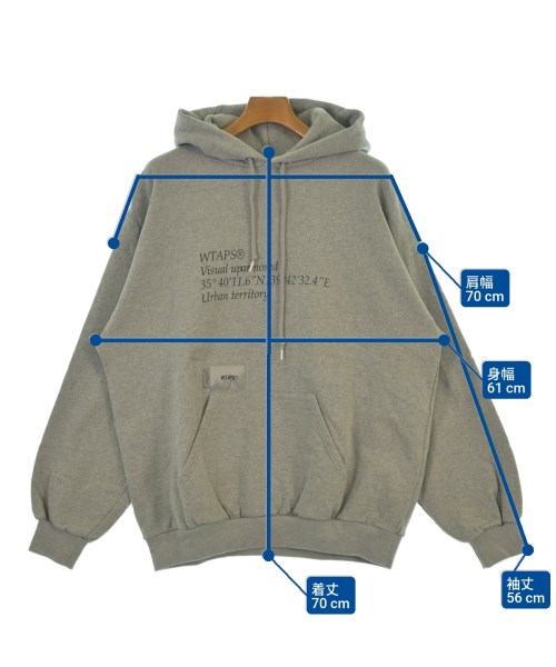 WTAPS（ダブルタップス）パーカー グレー サイズ:3(L位) メンズ/2200624521020