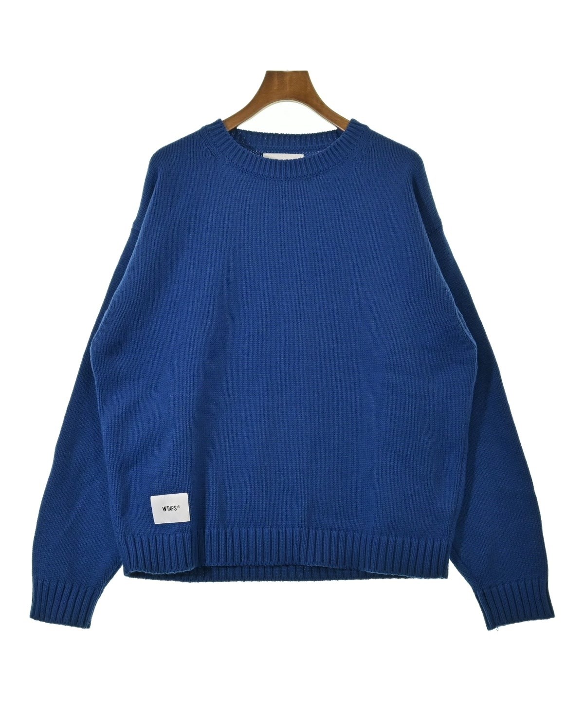 WTAPS 青 クルーネックセーター　XLサイズ　04サイズ WTAPS（ダブルタップス）ニット・セーター 青 サイズ:03(L位) メンズ