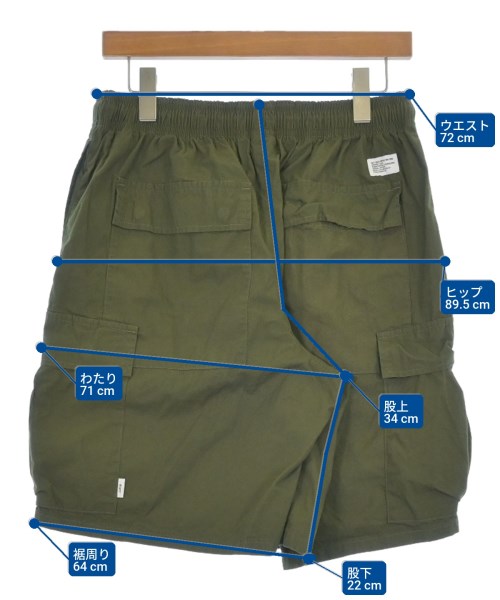 WTAPS（ダブルタップス）ショートパンツ カーキ サイズ:03(L位) メンズ/2200610304026