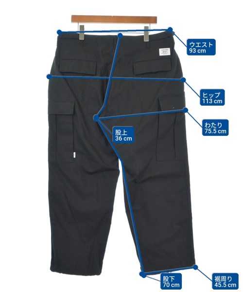 WTAPS（ダブルタップス）カーゴパンツ 黒 サイズ:4(XL位) メンズ/2200609536025