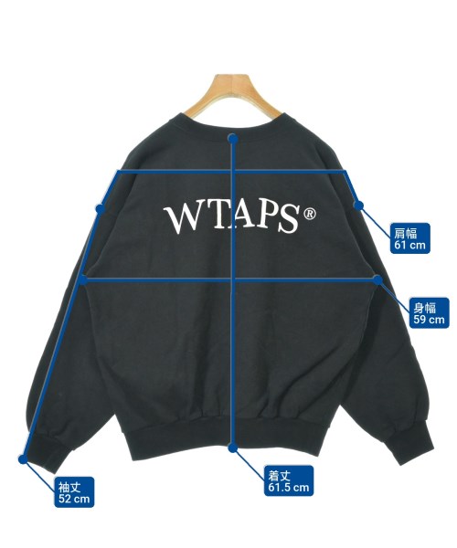 WTAPS（ダブルタップス）スウェット 黒 サイズ:01(S位) メンズ/2200611617132
