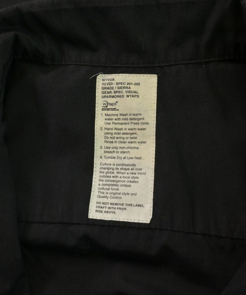 WTAPS（ダブルタップス）カジュアルシャツ 黒 サイズ:-(L位) メンズ/2200620348096