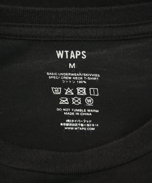 WTAPS（ダブルタップス）Tシャツ・カットソー 黒 サイズ:M メンズ/2200568949157