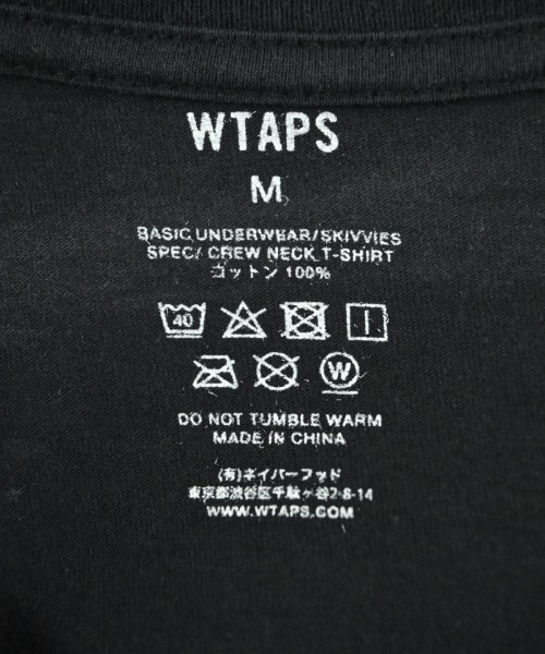 WTAPS（ダブルタップス）Tシャツ・カットソー 黒 サイズ:M メンズ/2200568949164