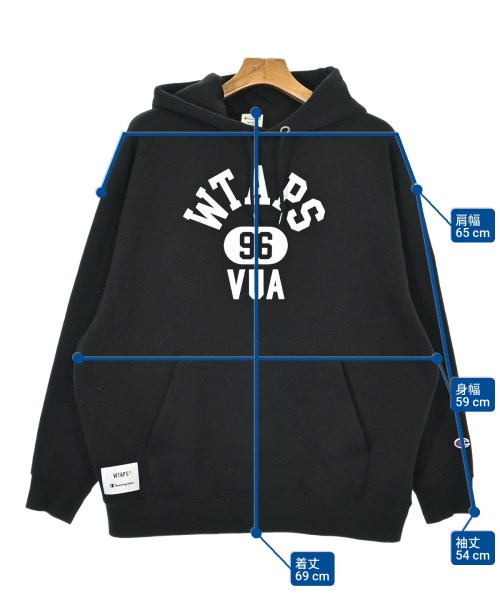 WTAPS（ダブルタップス）パーカー 黒 サイズ:L メンズ/2200675512046