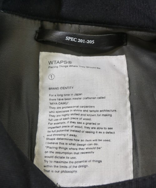 WTAPS（ダブルタップス）ピーコート 黒 サイズ:1(S位) メンズ/2200673558121