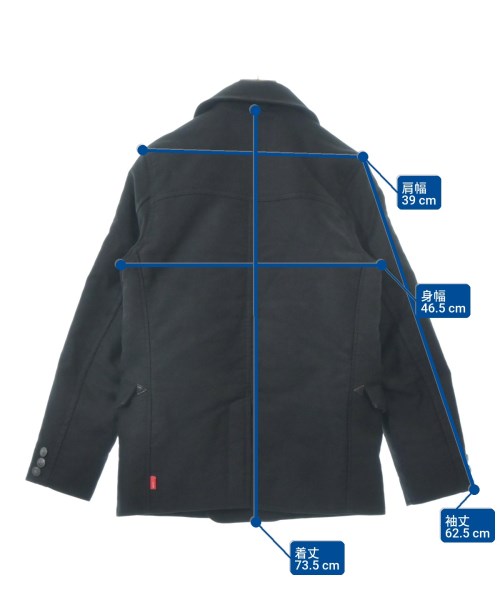 WTAPS（ダブルタップス）ピーコート 黒 サイズ:1(S位) メンズ/2200673558121