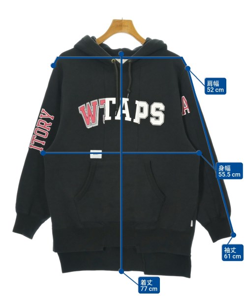 WTAPS（ダブルタップス）パーカー 黒 サイズ:01(S位) メンズ/2200677966014