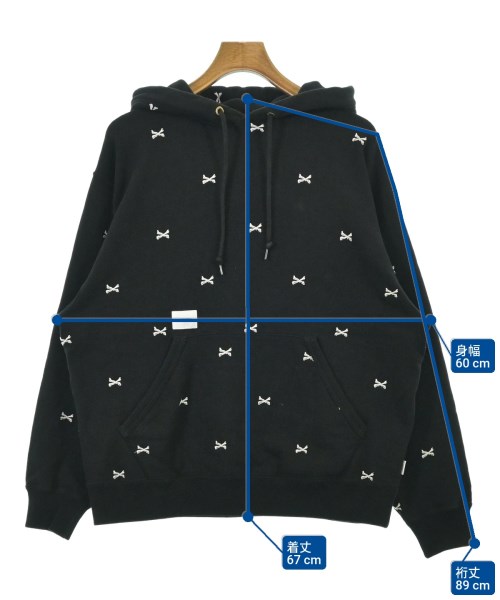 WTAPS（ダブルタップス）パーカー 黒 サイズ:2(M位) メンズ/2200678256015