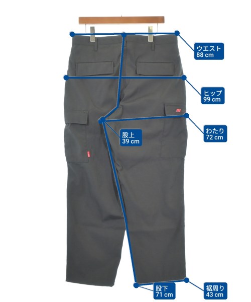 WTAPS（ダブルタップス）カーゴパンツ グレー サイズ:3(L位) メンズ/2200679363095