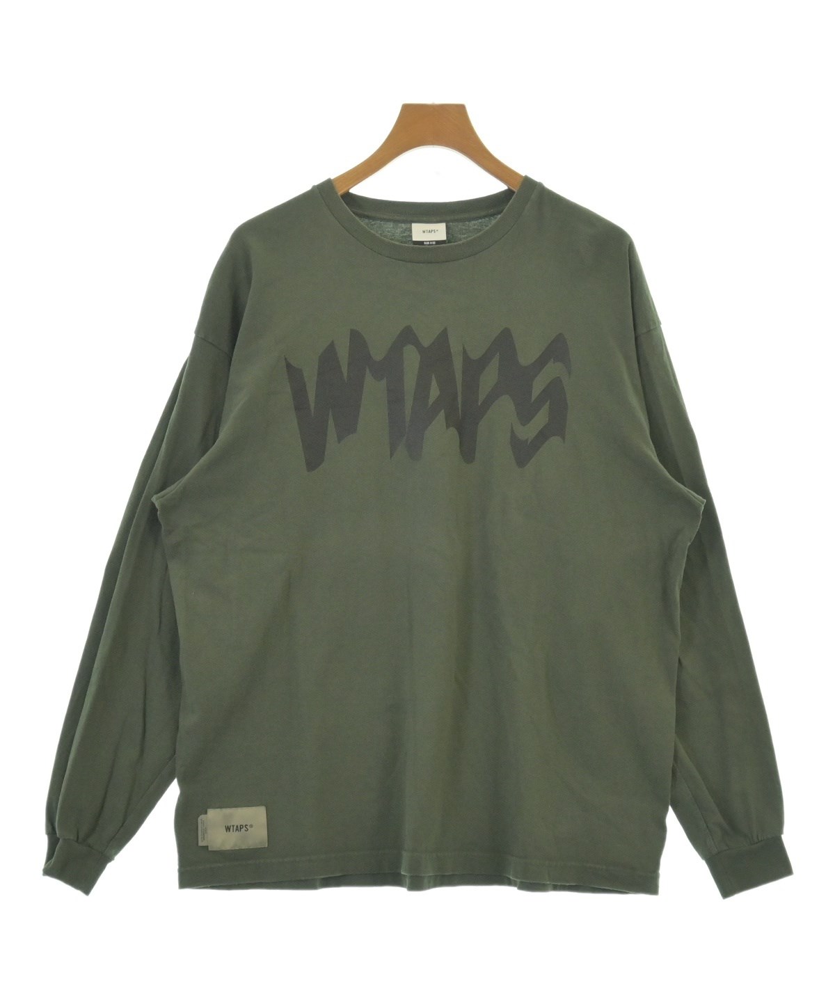 WTAPS オリーブグリーン 長袖カットソー X02 WTAPS（ダブルタップス）Tシャツ・カットソー 緑 サイズ:2(M位) メンズ