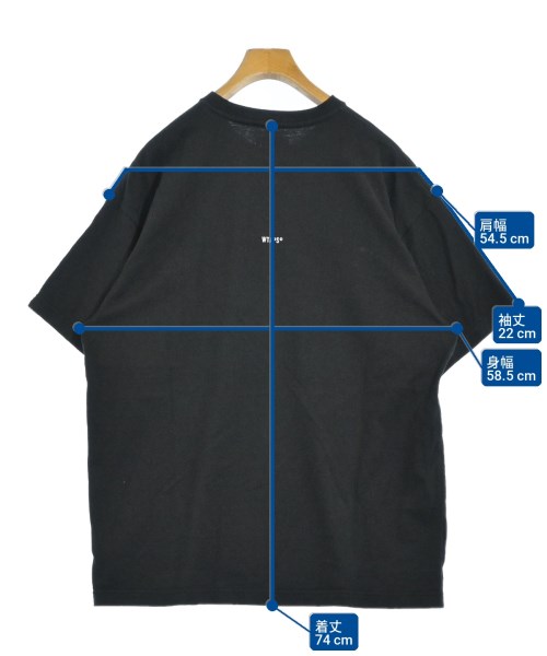 WTAPS（ダブルタップス）Tシャツ・カットソー 黒 サイズ:3(L位) メンズ/2200699335034