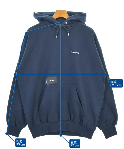 WTAPS（ダブルタップス）パーカー 紺 サイズ:02(M位) メンズ/2200644247030