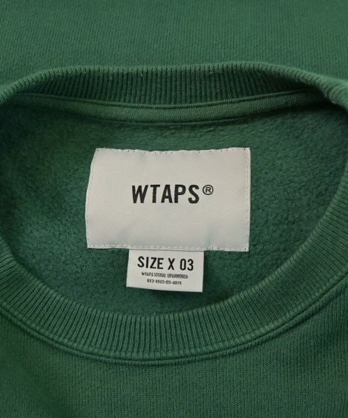 WTAPS（ダブルタップス）スウェット 緑 サイズ:3(L位) メンズ/2200649945023