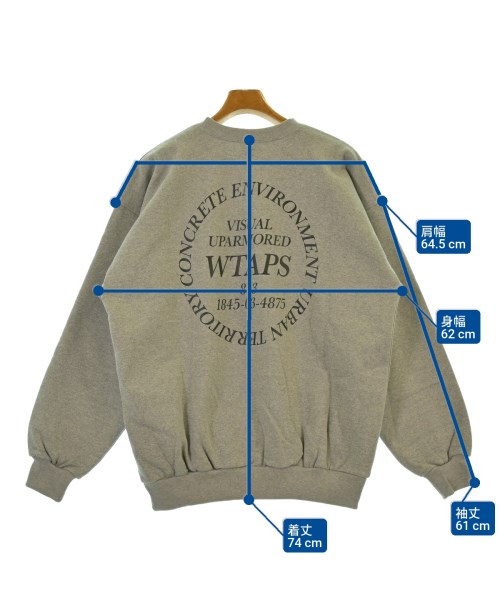 WTAPS（ダブルタップス）スウェット グレー サイズ:2(M位) メンズ/2200649945078