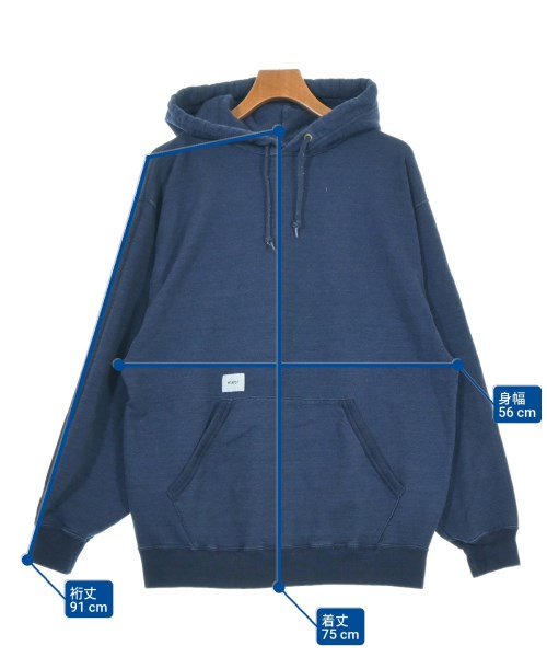 WTAPS（ダブルタップス）パーカー 紺 サイズ:4(XL位) メンズ/2200661189146