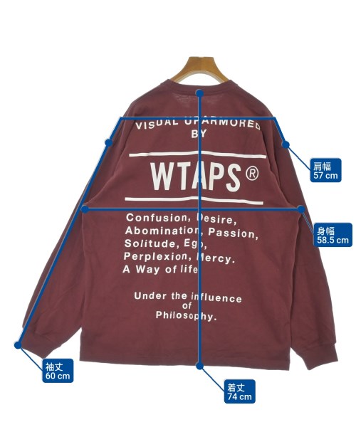WTAPS（ダブルタップス）Tシャツ・カットソー 赤 サイズ:03(L位) メンズ/2200660986074
