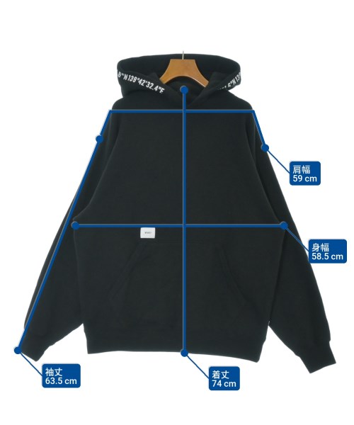 WTAPS（ダブルタップス）パーカー 黒 サイズ:02(M位) メンズ/2200660986098