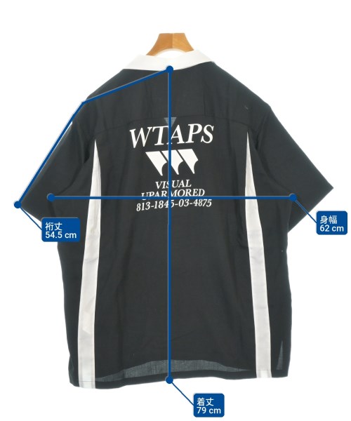 WTAPS（ダブルタップス）カジュアルシャツ 黒 サイズ:3(L位) メンズ/2200716430032