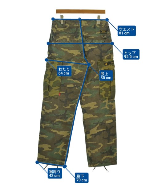 WTAPS（ダブルタップス）カーゴパンツ カーキ サイズ:02(M位) メンズ/2200640321062