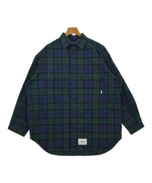 WTAPS(ダブルタップス)カジュアルシャツ 緑 サイズ:03(L位)/2200650704022