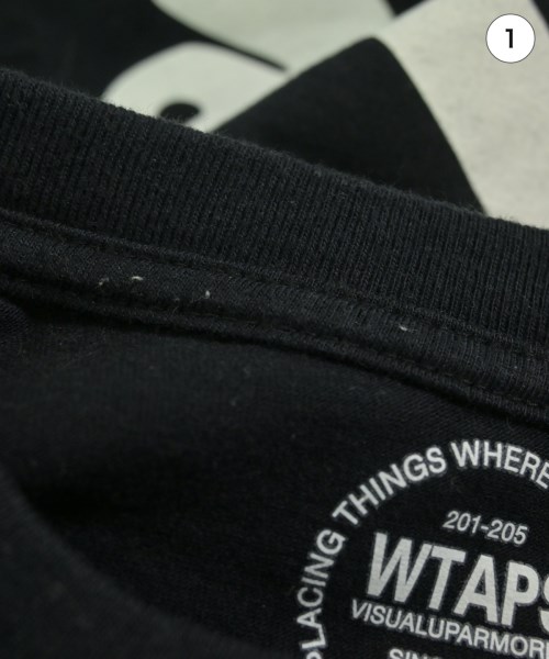 WTAPS（ダブルタップス）Tシャツ・カットソー 黒 サイズ:4(XL位) メンズ/2200644988056