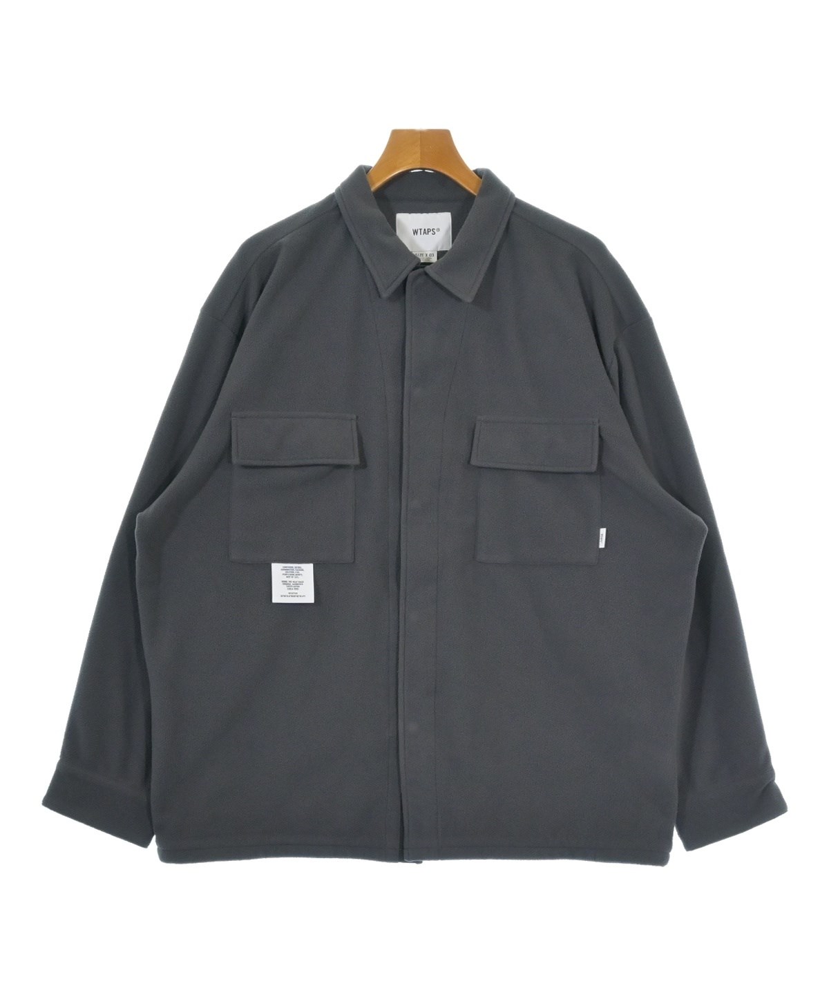 WTAPS チャコール グレー 半袖シャツ サイズX 03 Lサイズ WTAPS（ダブルタップス）カジュアルシャツ グレー サイズ:03(L位