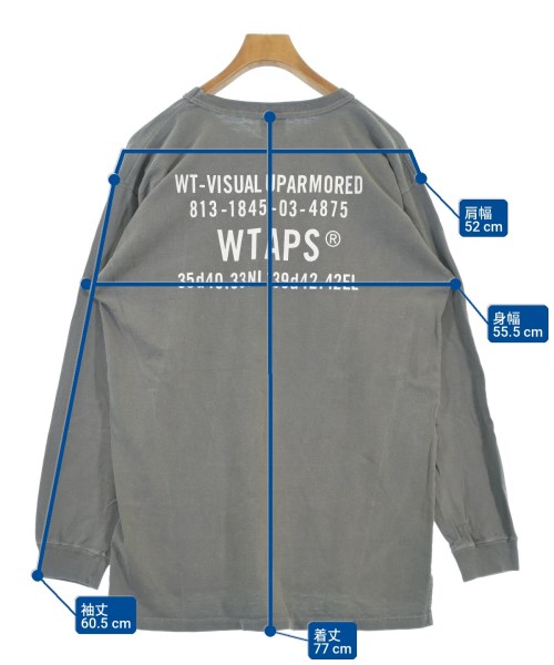 WTAPS（ダブルタップス）Tシャツ・カットソー グレー サイズ:X02(M位) メンズ/2200703043023
