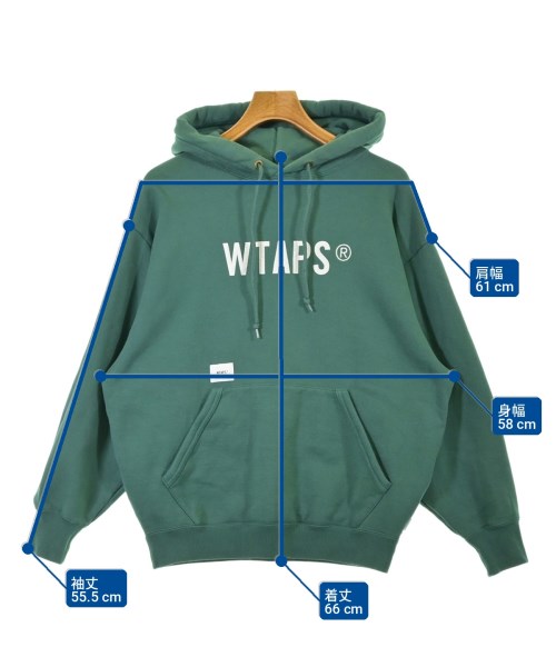 WTAPS（ダブルタップス）パーカー 緑 サイズ:2(M位) メンズ/2200710343031