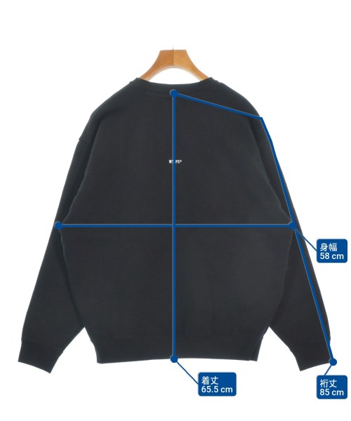 WTAPS（ダブルタップス）スウェット 黒 サイズ:3(L位) メンズ/2200665381027