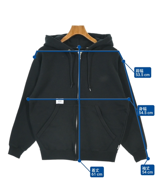 WTAPS（ダブルタップス）パーカー 黒 サイズ:1(S位) メンズ/2200668364027