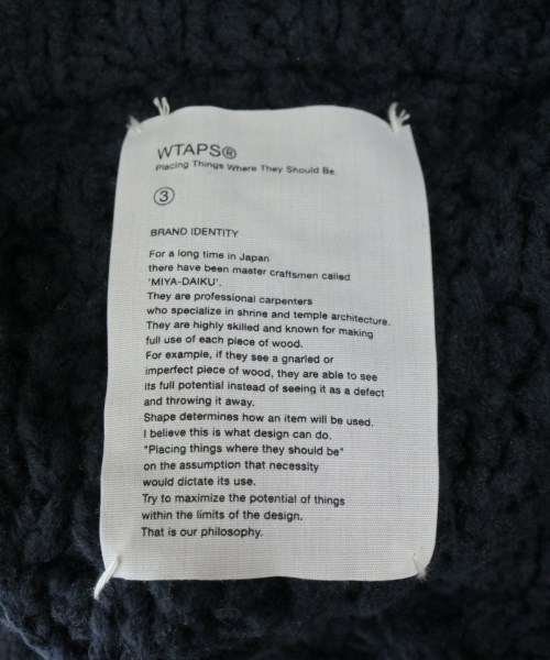 WTAPS（ダブルタップス）ニット・セーター 紺 サイズ:3(L位) メンズ/2200669819014