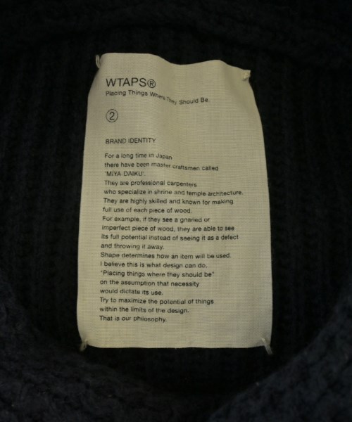 WTAPS（ダブルタップス）ニット・セーター 紺 サイズ:2(M位) メンズ/2200669819021