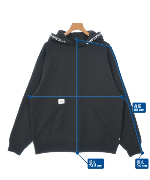 WTAPS（ダブルタップス）パーカー 黒 サイズ:3(L位) メンズ/2200670544080