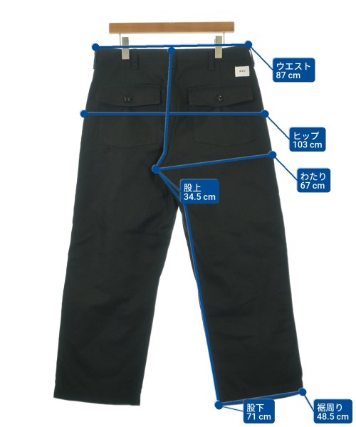 WTAPS（ダブルタップス）チノパン 黒 サイズ:4(XL位) メンズ/2200671474034