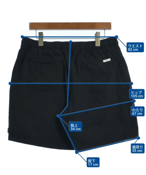 WTAPS（ダブルタップス）ショートパンツ 黒 サイズ:4(XL位) メンズ/2200734118240