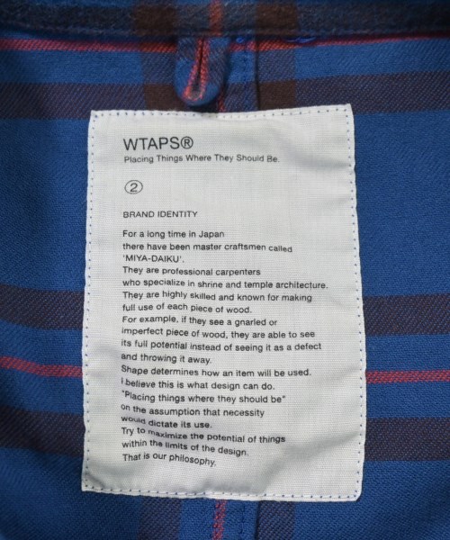 WTAPS（ダブルタップス）カジュアルシャツ 青 サイズ:2(M位) メンズ/2200720222067