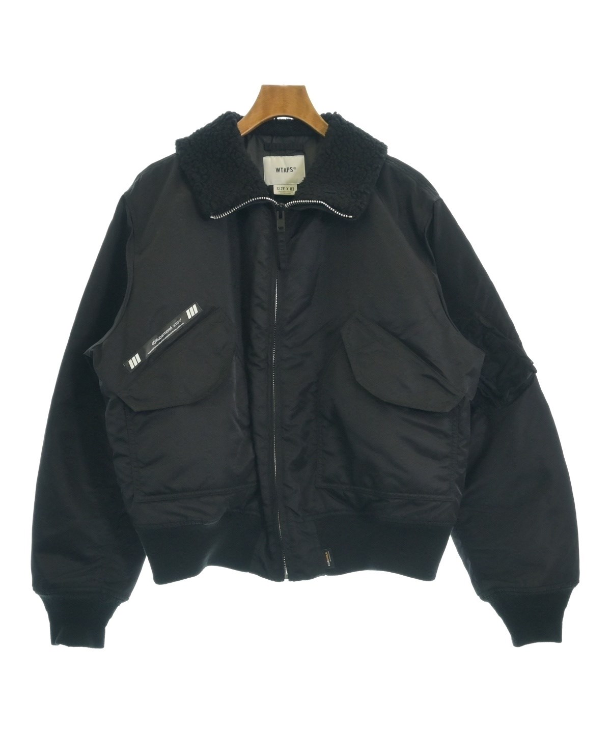 WTAPS（ダブルタップス）ミリタリーブルゾン 黒 サイズ:3(L位) メンズ