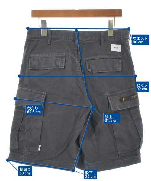 WTAPS（ダブルタップス）ショートパンツ 黒 サイズ:01(S位) メンズ/2200726796043