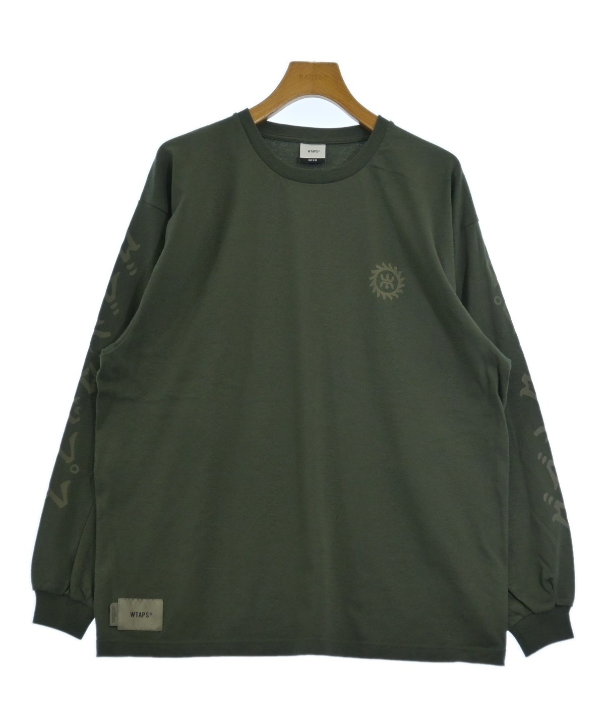 ダブルタップス WTAPS　ロゴ刺繍 ラグラン 長袖カットソー 登坂着用 WTAPS（ダブルタップス）Tシャツ・カットソー 緑 サイズ:02(M位