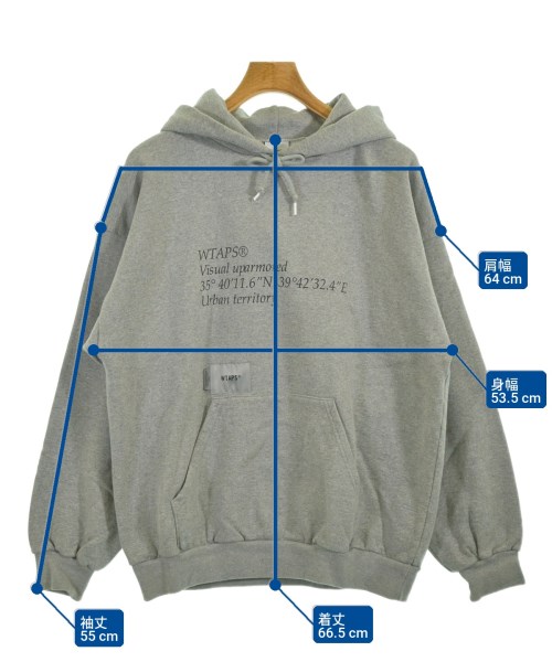 WTAPS（ダブルタップス）パーカー グレー サイズ:2(M位) メンズ/2200728834026