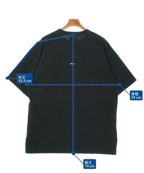 WTAPS（ダブルタップス）Tシャツ・カットソー 黒 サイズ:04(XL位) メンズ/2200683115017