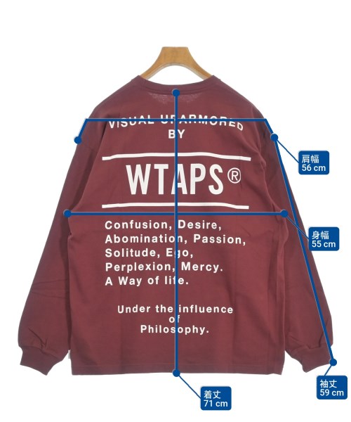 WTAPS（ダブルタップス）Tシャツ・カットソー 赤 サイズ:2(M位) メンズ/2200683311068