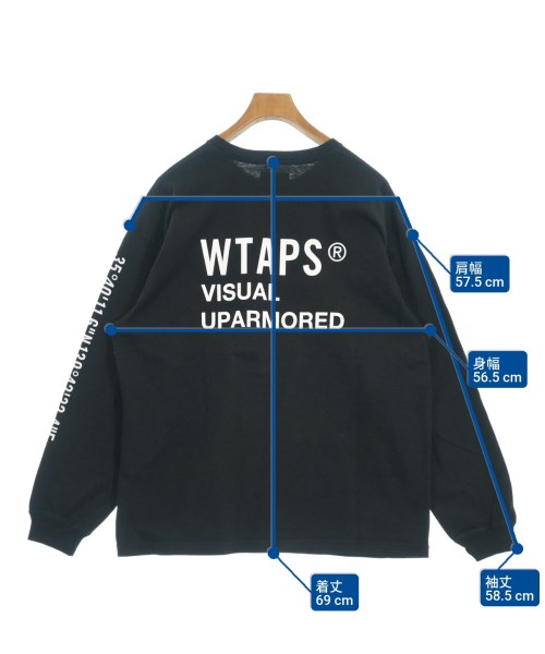 WTAPS（ダブルタップス）Tシャツ・カットソー 黒 サイズ:2(M位) メンズ/2200683311075