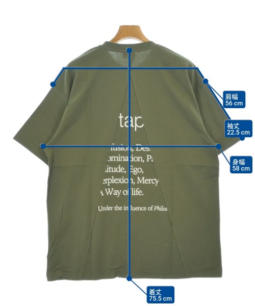 WTAPS（ダブルタップス）Tシャツ・カットソー カーキ サイズ:03(L位) メンズ/2200679324829