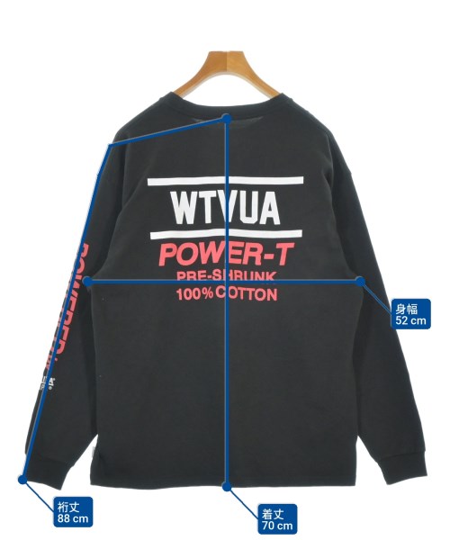 WTAPS（ダブルタップス）Tシャツ・カットソー 黒 サイズ:01(XS位) メンズ/2200679917946