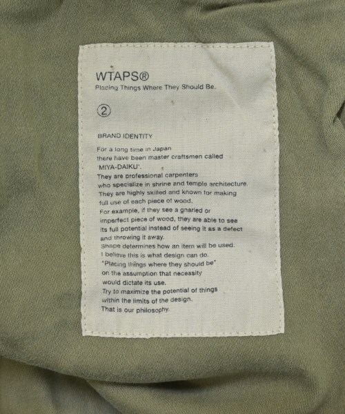 WTAPS（ダブルタップス）カーゴパンツ カーキ サイズ:MIKE(M位) メンズ/2200684560151