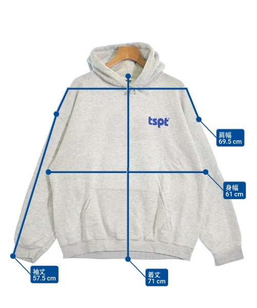 TRANSPORT（トランスポート）パーカー グレー サイズ:XL メンズ/2200632647118