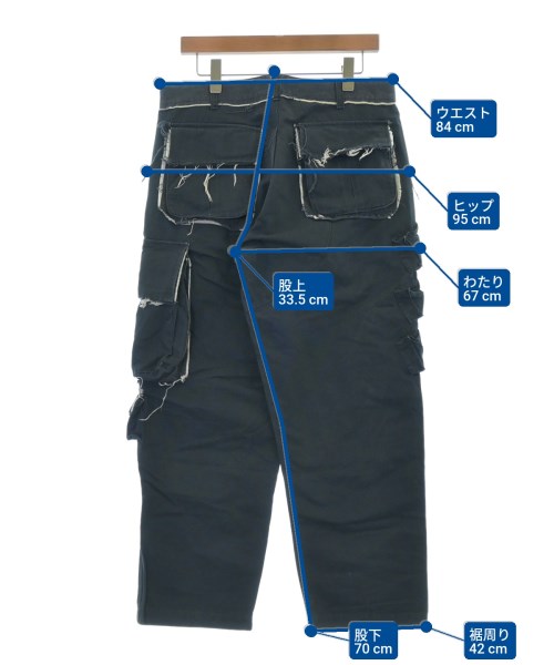 HEC-TIC（ヘクティク）カーゴパンツ 紺 サイズ:XL メンズ/2200631283010