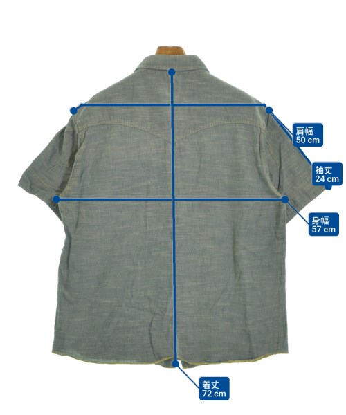 HEC-TIC（ヘクティク）カジュアルシャツ 紺 サイズ:L メンズ/2200631283034